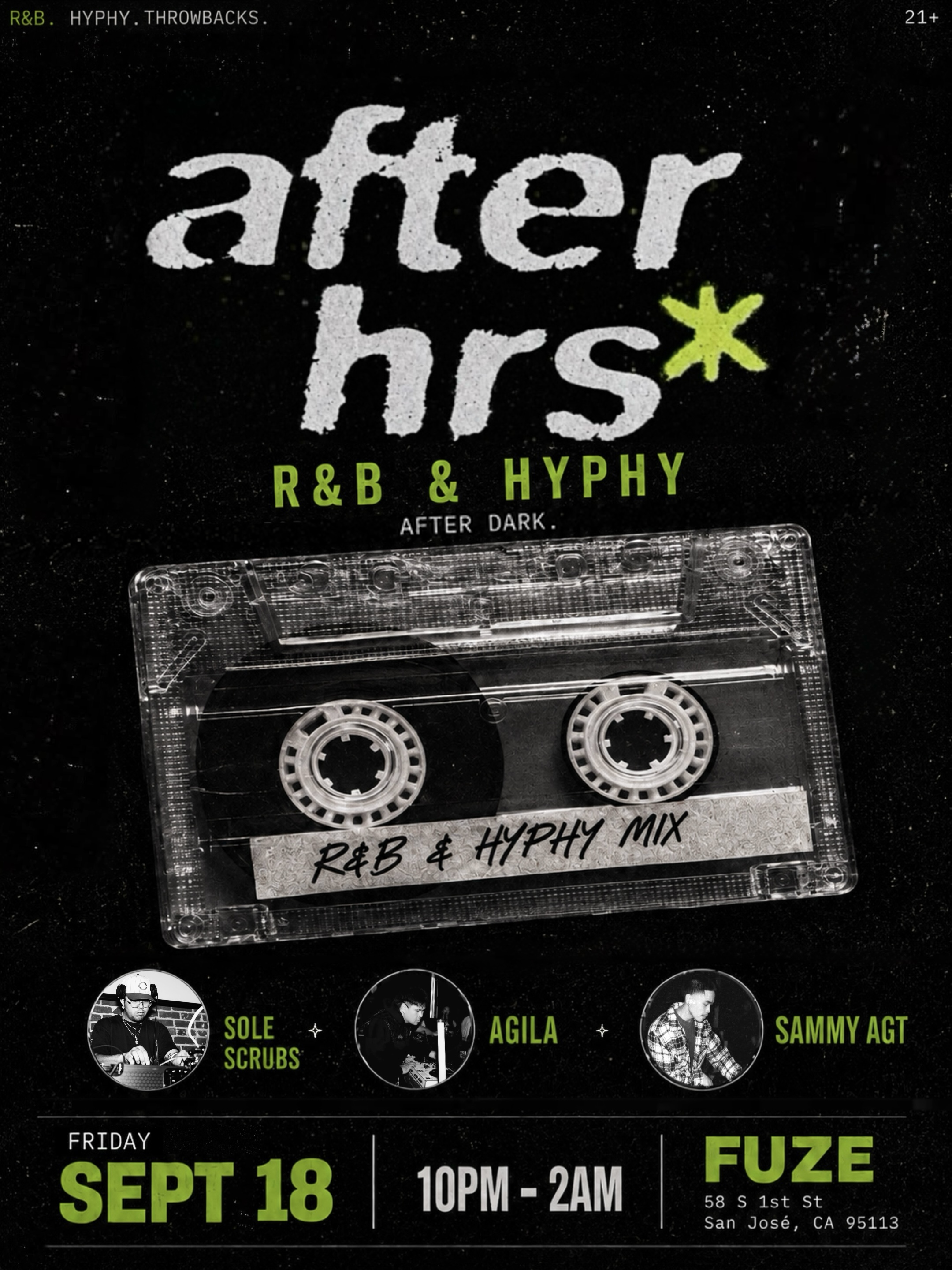 After Hrs promotional flyer