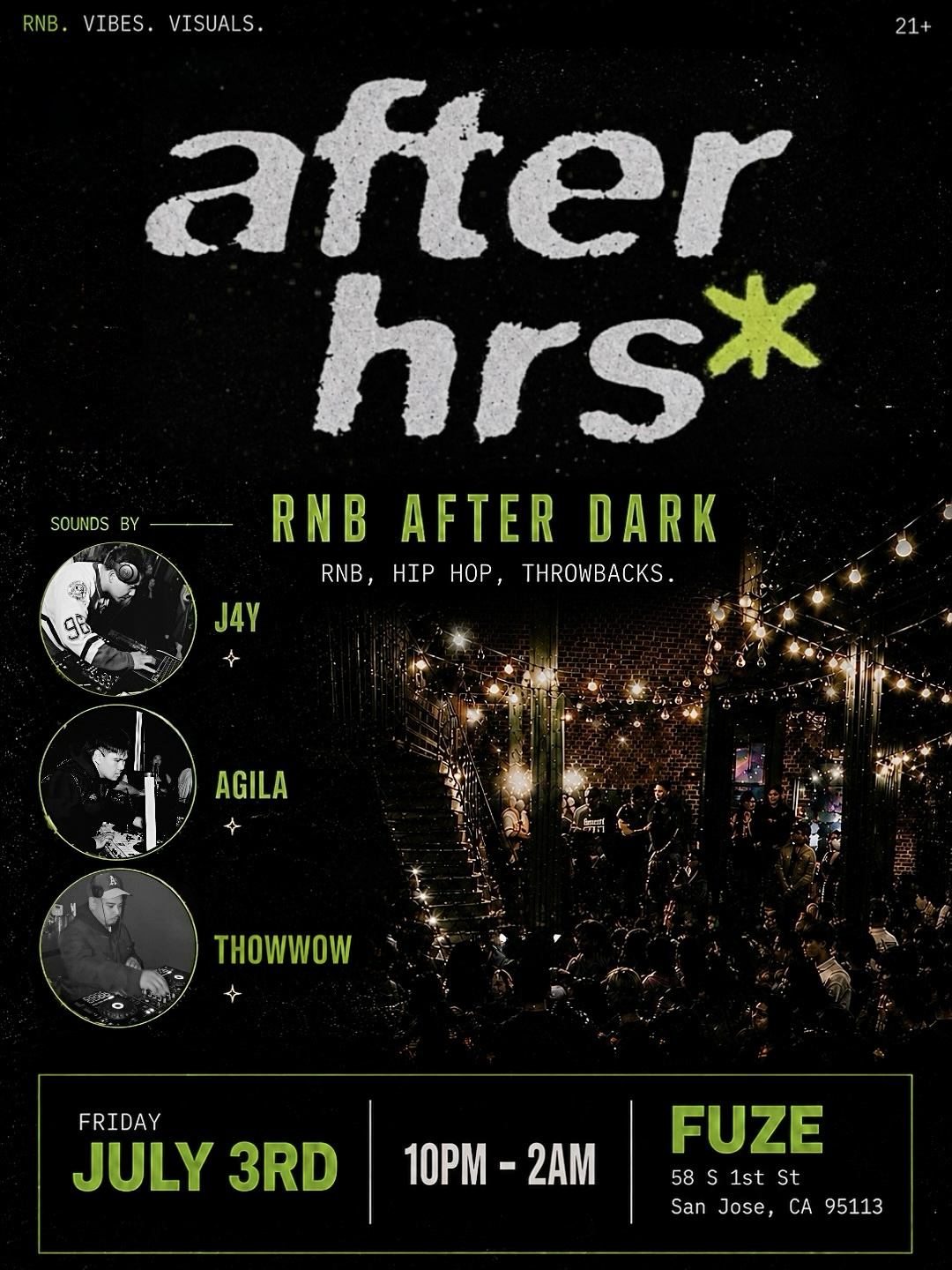 After Hrs promotional flyer