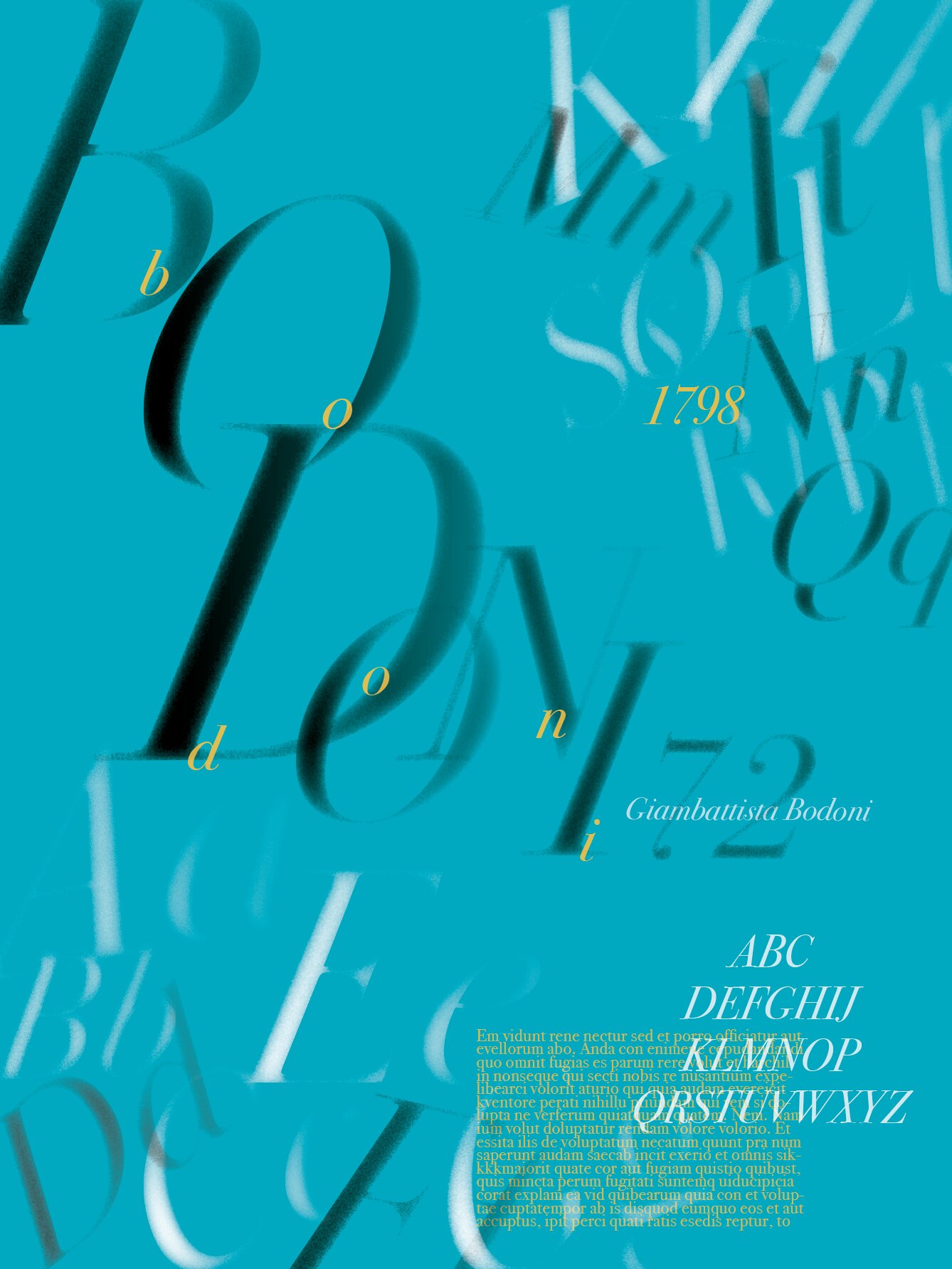 Bodoni typeface poster